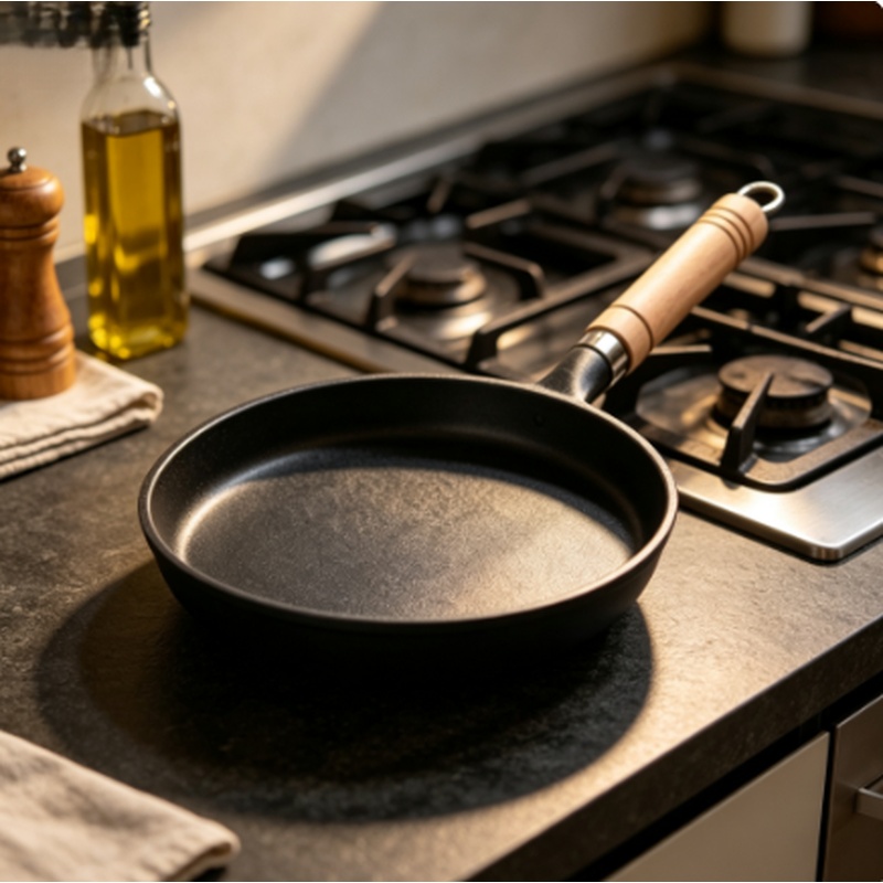 Cast Iron Skillet - 26-сантиметровая чугунная сковорода без покрытия, антипригарная,