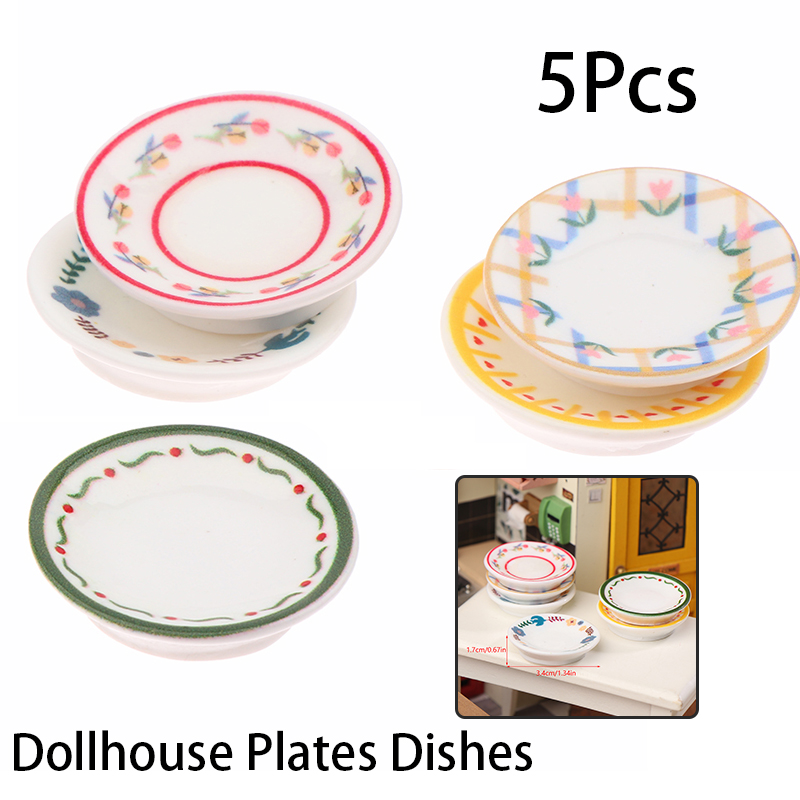 Kitchen Gadgets Website - 5 шт. 1/12 кукольный домик, мини-тарелки,