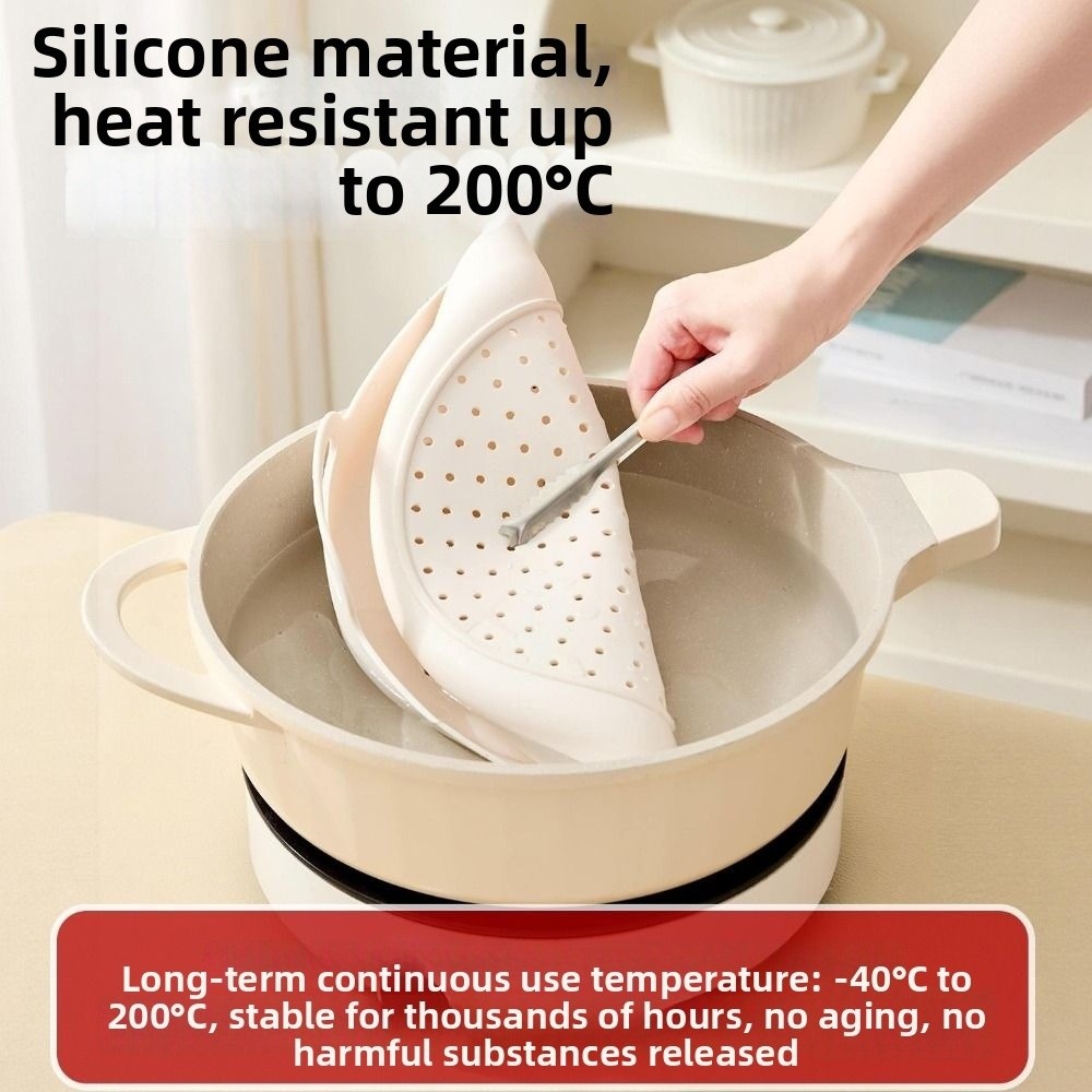 Silicone Steamer Basket - Силиконовая корзина-пароварка с антипригарным покрытием, термостойкая,