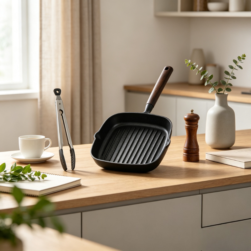 Cast Iron Skillet - Скандинавская чугунная сковорода без покрытия для