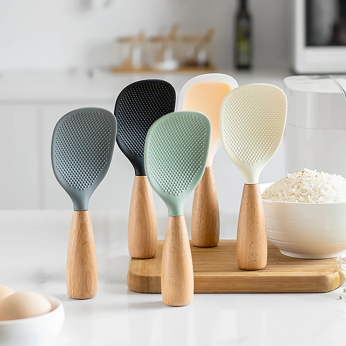 Kitchen Gadgets Cool - Подвесная силиконовая ложка для риса, кухонный