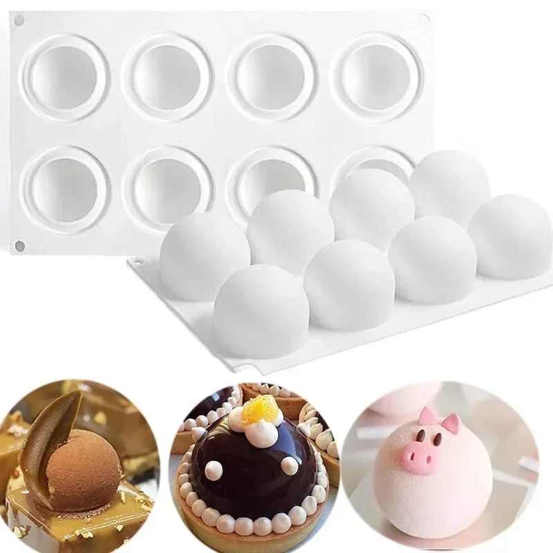 Quality Kitchen Gadgets - 3D сферическая силиконовая форма для мусса,