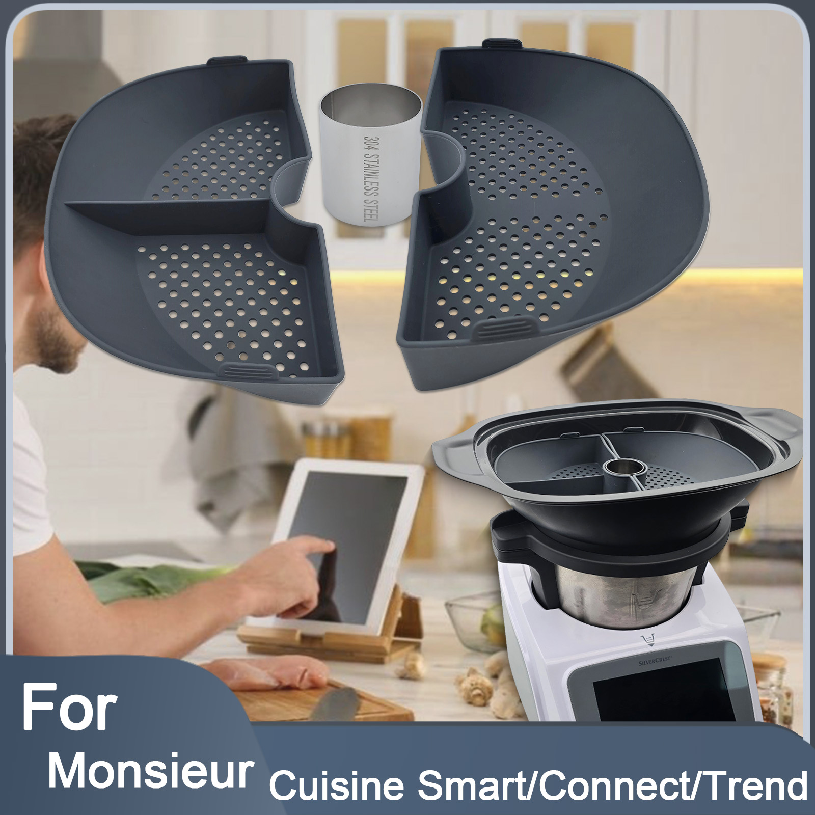 Silicone Steamer Basket - Силиконовая корзина-разделитель для пароварки для Monsieur