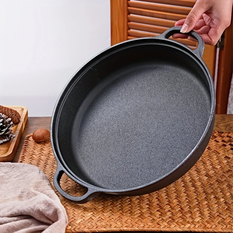 Cast Iron Skillet - Чугунная сковорода, 1 шт., с антипригарным