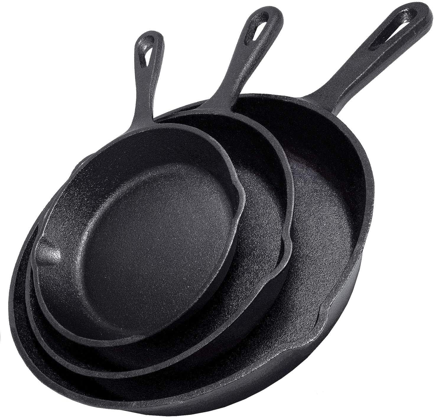 Cast Iron Skillet - Чугунная сковорода 14/16/20 см с антипригарным