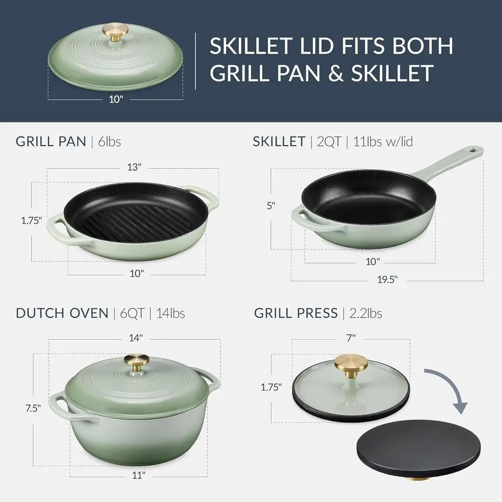 Набор посуды: 2-литровая антип – обзор и цена Cast Iron Skillet
