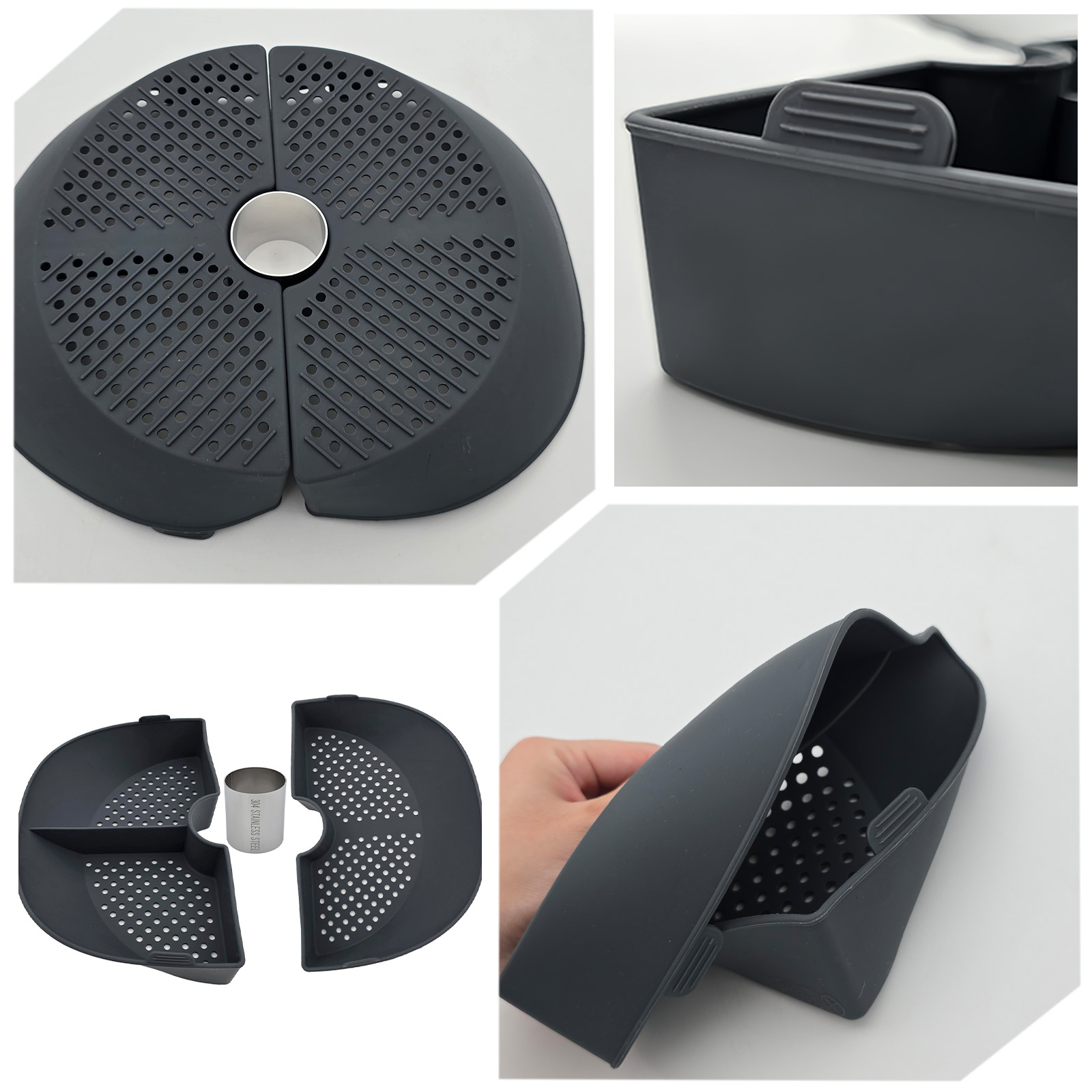 Силиконовая корзина-разделител – обзор и цена Silicone Steamer Basket