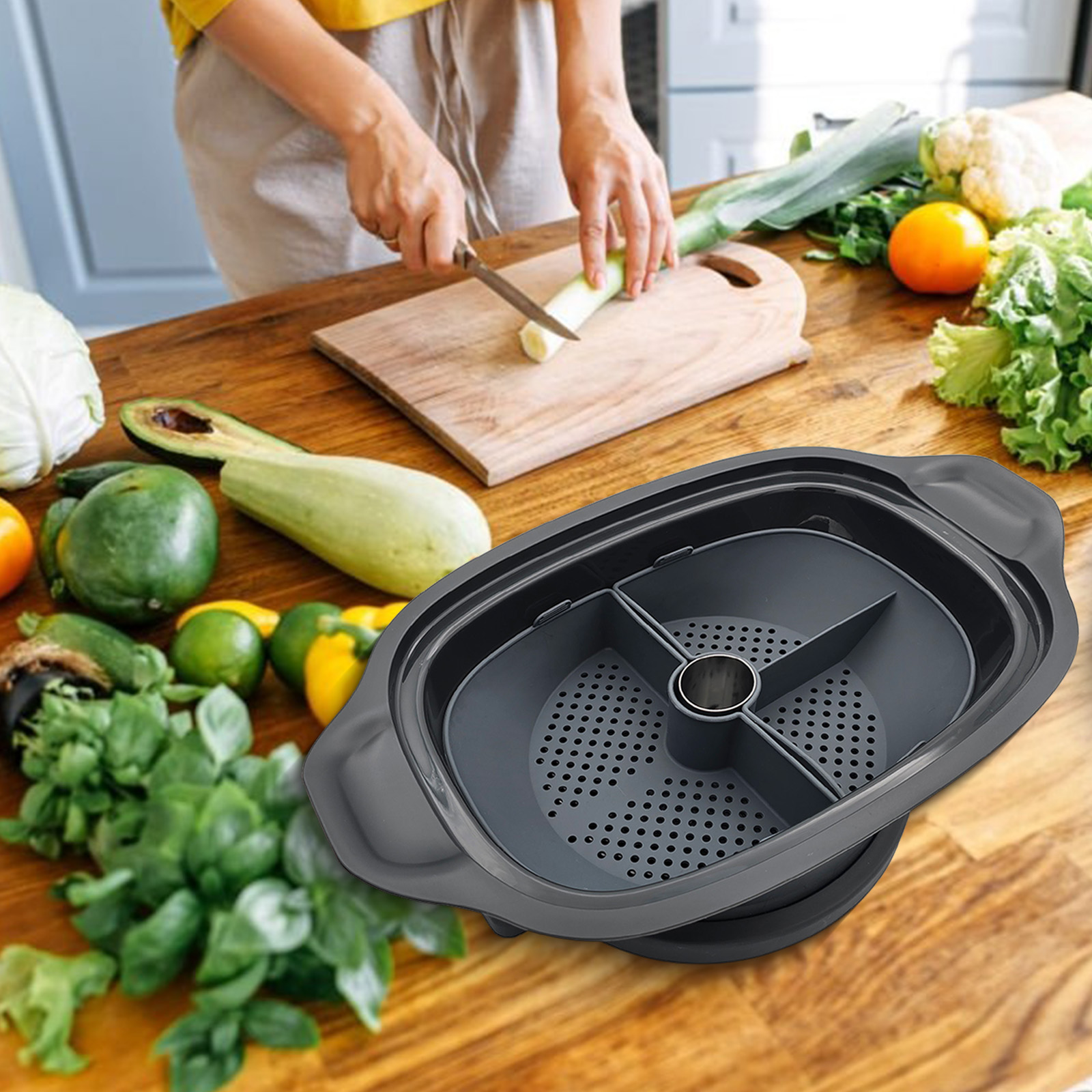 Силиконовая корзина-разделител – обзор и цена Silicone Steamer Basket